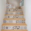 wall decal stair  - Wall decal stair cement tiles lilania x 2 - ambiance-sticker.com