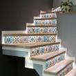 wall decal stair  - Wall decal stair cement tiles ludivina x 2 - ambiance-sticker.com