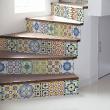 wall decal stair  - Wall decal stair cement tiles sephora x 2 - ambiance-sticker.com