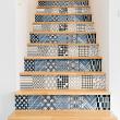 wall decal stair  - Wall decal stair cement tiles Ulrika x 2 - ambiance-sticker.com
