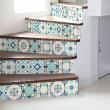 wall decal stair  - Wall decal stair cement tiles vitelina x 2 - ambiance-sticker.com