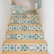 wall decal stair  - Wall decal stair cement tiles vitelina x 2 - ambiance-sticker.com