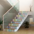 wall decal stair  - Wall decal stair tiles Gigliola x 2 - ambiance-sticker.com