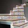 wall decal stair  - Wall stickers stair tiles Ornaments former x 2 - ambiance-sticker.com