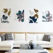 Abstract wall decals - Wall decals artistic cherry leaves - ambiance-sticker.com