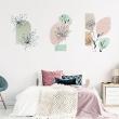 Wall decals design - Wall decals artistic flowers and paint stains - ambiance-sticker.com