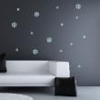 Silver snow flakes mint - ambiance-sticker.com