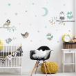 Animals wall decals - Hill owls and birds wall decal - ambiance-sticker.com