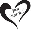Just married sticker - ambiance-sticker.com