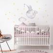 Animals wall decals - Star fishing bunny wall decal - ambiance-sticker.com