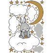 Stickers muraux Animaux - Wall decals star counter bunny - ambiance-sticker.com