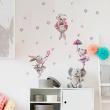 Stickers muraux Animaux - Rabbits and mice under a shower of stars wall decal - ambiance-sticker.com