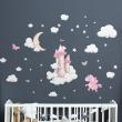 Animals wall decals - Fantasy castle guardian unicorn wall decal - ambiance-sticker.com