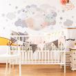 Wall decals for kids - Wall decals bohemian moon, clouds and stars - ambiance-sticker.com