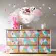 Wall decals for kids - Wall decals bohemian moon, clouds, stars and butterflies - ambiance-sticker.com
