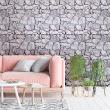 wall decal materials - Wall stickers materials Burgundy stones - ambiance-sticker.com