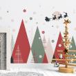 Christmas wall decals - Wall decal Scandinavian mountains ahead of the reindeer! - ambiance-sticker.com
