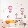 Animals wall decals - Hot air balloons and animals in the clouds wall decal - ambiance-sticker.com
