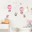 Animals wall decals - Hot air balloons and animals in the clouds wall decal - ambiance-sticker.com