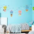 Animals wall decals - Wall decals hot air balloons and enchanting animals - ambiance-sticker.com