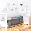 Wall decals clouds - Wall decal smiling loving clouds - ambiance-sticker.com