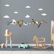 Wall decals for kids - Traveling birds wall decal - ambiance-sticker.com