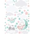 Wall decals for kids - Birds and moon wish you good night wall decal - ambiance-sticker.com