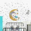 Wall decals for kids - Wall decals cute bear on the moon + 100 stars - ambiance-sticker.com