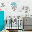 Animals wall decals - Wall decals cubs bear in the air - ambiance-sticker.com