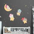 Animals wall decals - Wall decals sleeping cubs in the sky - ambiance-sticker.com