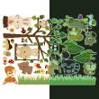 Wall decals for kids - Wall decals glow in the dark cheerful forest animals - ambiance-sticker.com