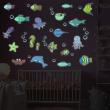 Wall decals for kids - Wall decals glow in the dark marine animals - ambiance-sticker.com