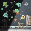 Wall decals for kids - Wall decals glow in the dark space adventurers - ambiance-sticker.com
