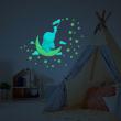 Wall decals glow in the dark - Wall decals glow in the dark elephant and rabbit catch the stars + 110 stars - ambiance-sticker.com