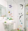 Dolphins with fishes sticker - ambiance-sticker.com