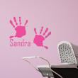 Wall decals Names - Handprints wall decal - ambiance-sticker.com