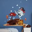 Wall decals pirate  - Wall decal pirate shark and treasure - ambiance-sticker.com
