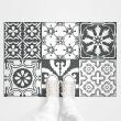 Wall decal tiles floor tiles - Wall decal cement floor tiles Paulo non-slip - ambiance-sticker.com
