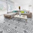 Wall decal cement floor tiles - Wall stickers tiles floor tiles Leandro non-slip - ambiance-sticker.com
