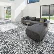 Wall decal cement floor tiles - Wall stickers tiles floor tiles Leandro non-slip - ambiance-sticker.com