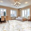 Wall decal floor marble floor - Wall sticker anti-slip white and gold marble floor - ambiance-sticker.com