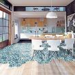 Wall decal cement floor tiles - Wall stickers floor tiles anéma non-slip - ambiance-sticker.com