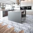 Wall decal cement floor tiles - Wall decal floor tiles vitorio non-slip - ambiance-sticker.com