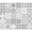 wall decal cement tiles - 30 wall stickers cement tiles Bari tonos de gris - ambiance-sticker.com