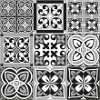 wall decal cement tiles - 9 wall decal tiles azulejos ornaments shade of gray - ambiance-sticker.com