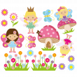 Wall decals for kids - Wall decal 3 little fairies - ambiance-sticker.com