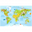 Wall decals for kids - Wall decal educational world map for children - ambiance-sticker.com