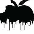 New Yorks - New York in an apple - ambiance-sticker.com