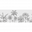 Blackout wall decals - Blackout and privacy sticker for window palm trees - ambiance-sticker.com