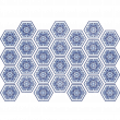 Wall decal hexagon cement tiles - Wall decal hexagon cement tiles bluish wood - ambiance-sticker.com